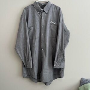Grey Coca-Cola button-up shirt